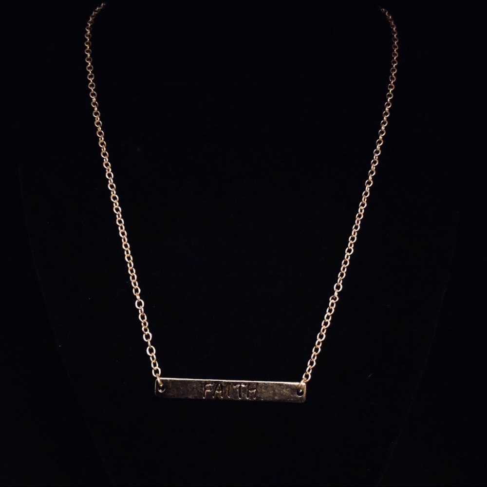 Gold FAITH necklace